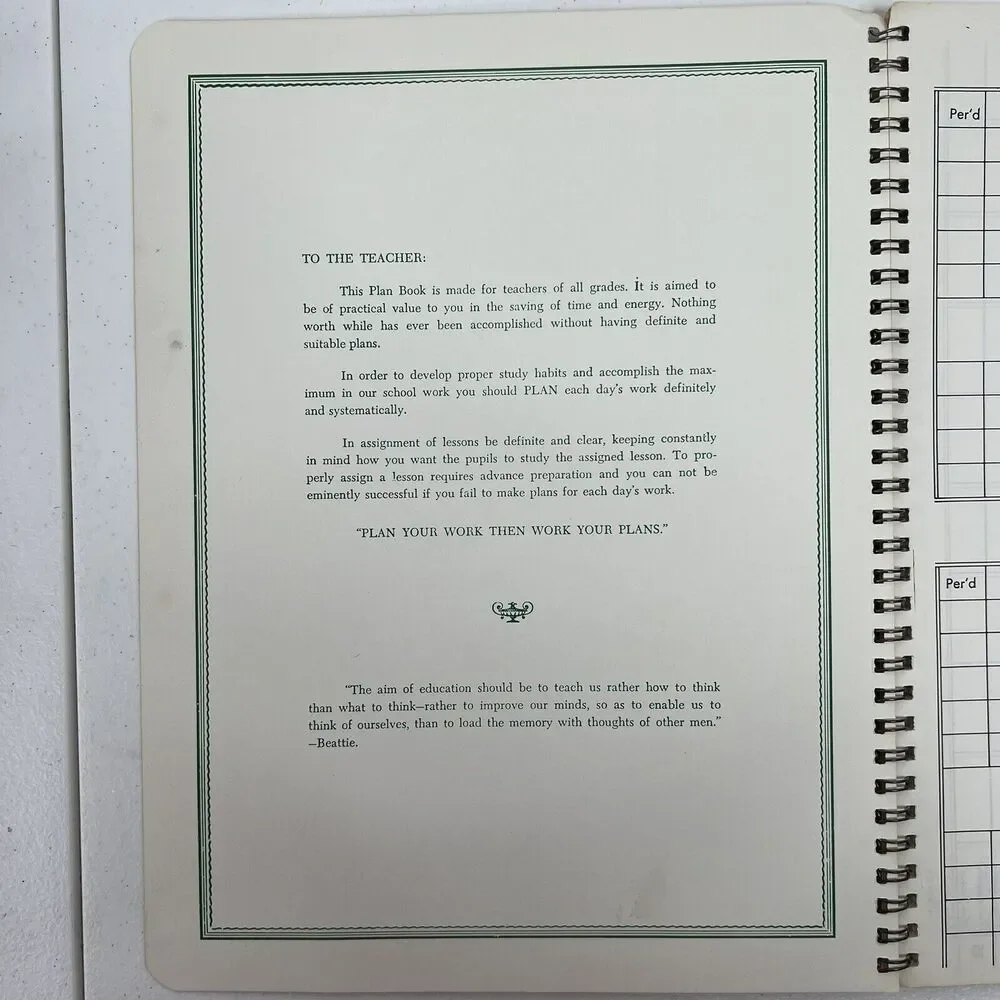 School Teacher's Daily Lesson Plan Book Elementary Ephemera  90’s Oklahoma Tulsa